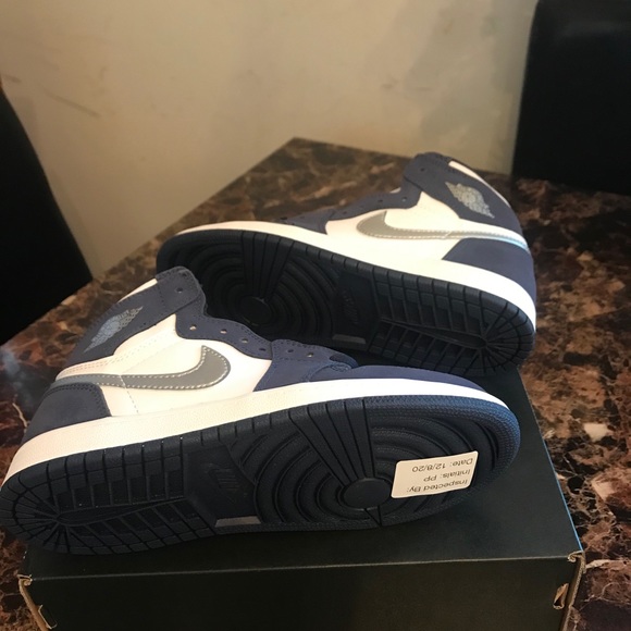 The Air Jordan 1 co.jp “Midnight Navy” Sz. 2.5Y - Picture 5 of 8